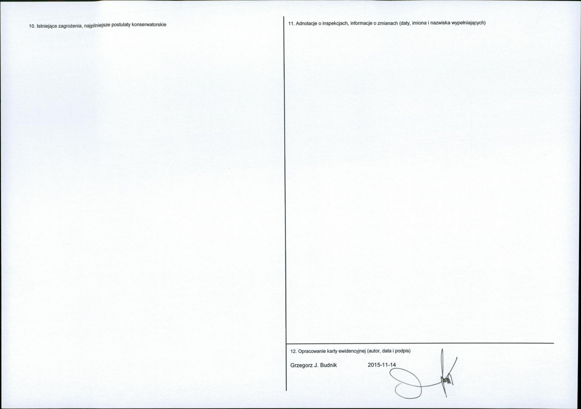Karta obiektu niewpisanego do rejestru, skan nr 2