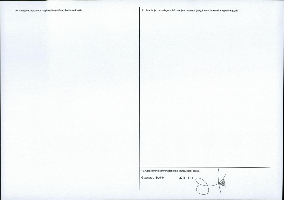 Karta obiektu niewpisanego do rejestru, skan nr 2