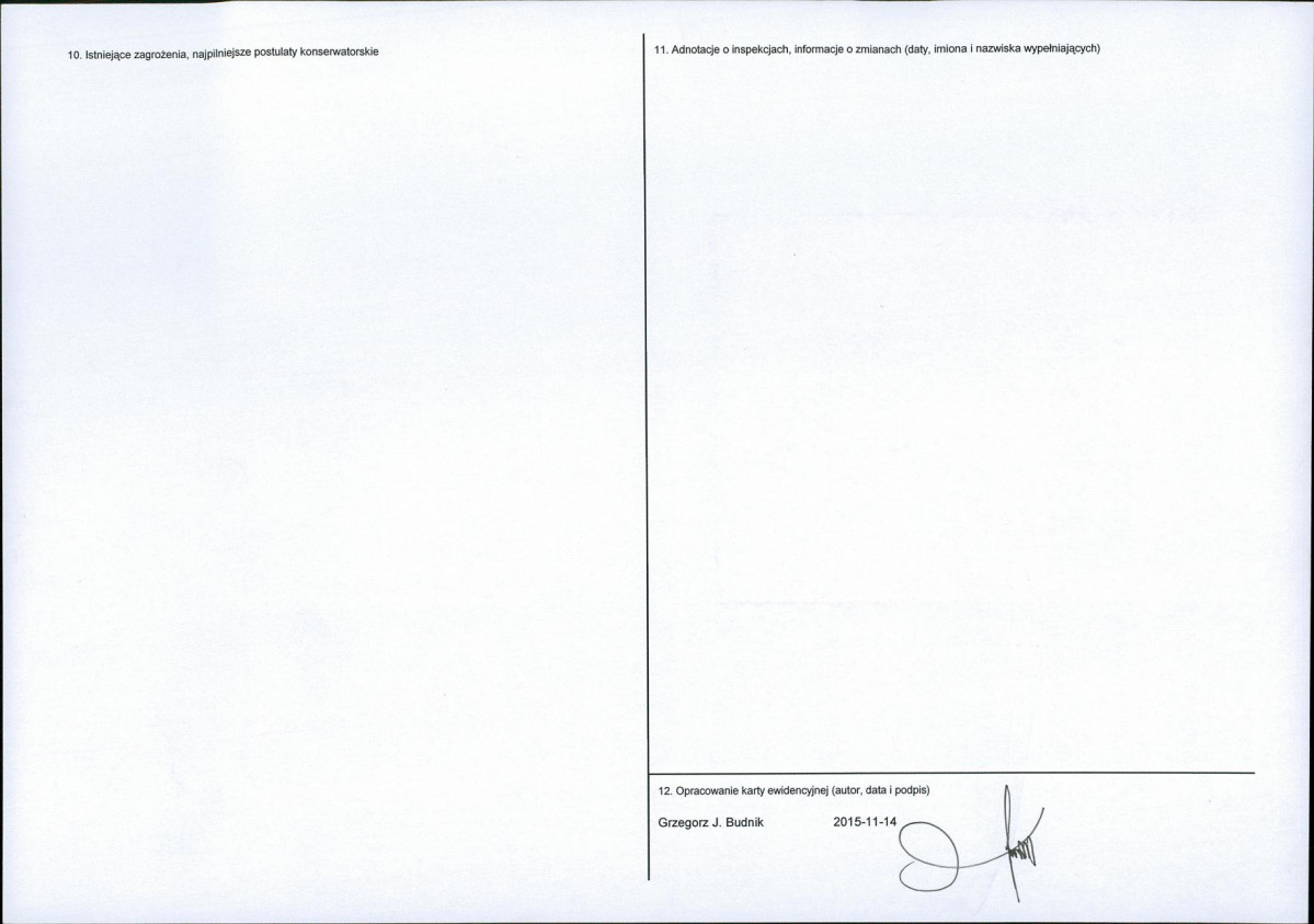 Karta obiektu niewpisanego do rejestru, skan nr 2