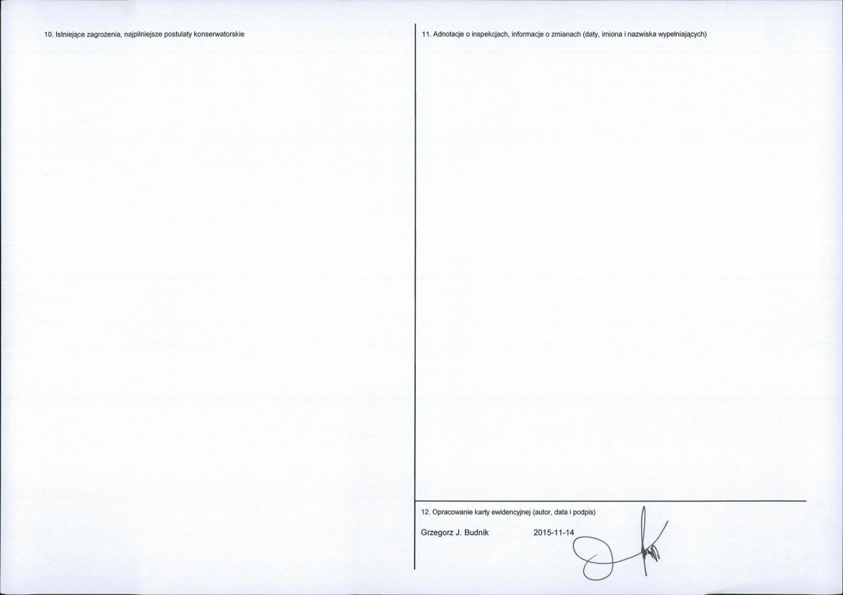Karta obiektu niewpisanego do rejestru, skan nr 2