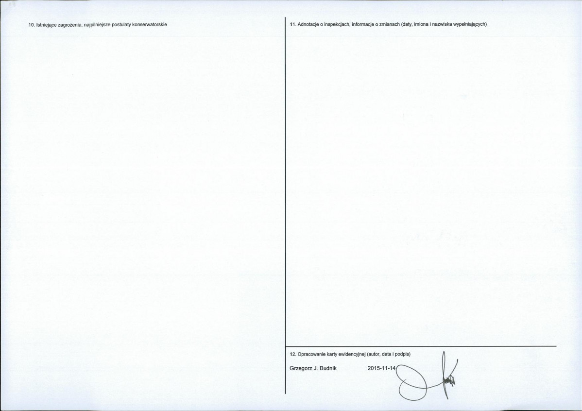 Karta obiektu niewpisanego do rejestru, skan nr 2