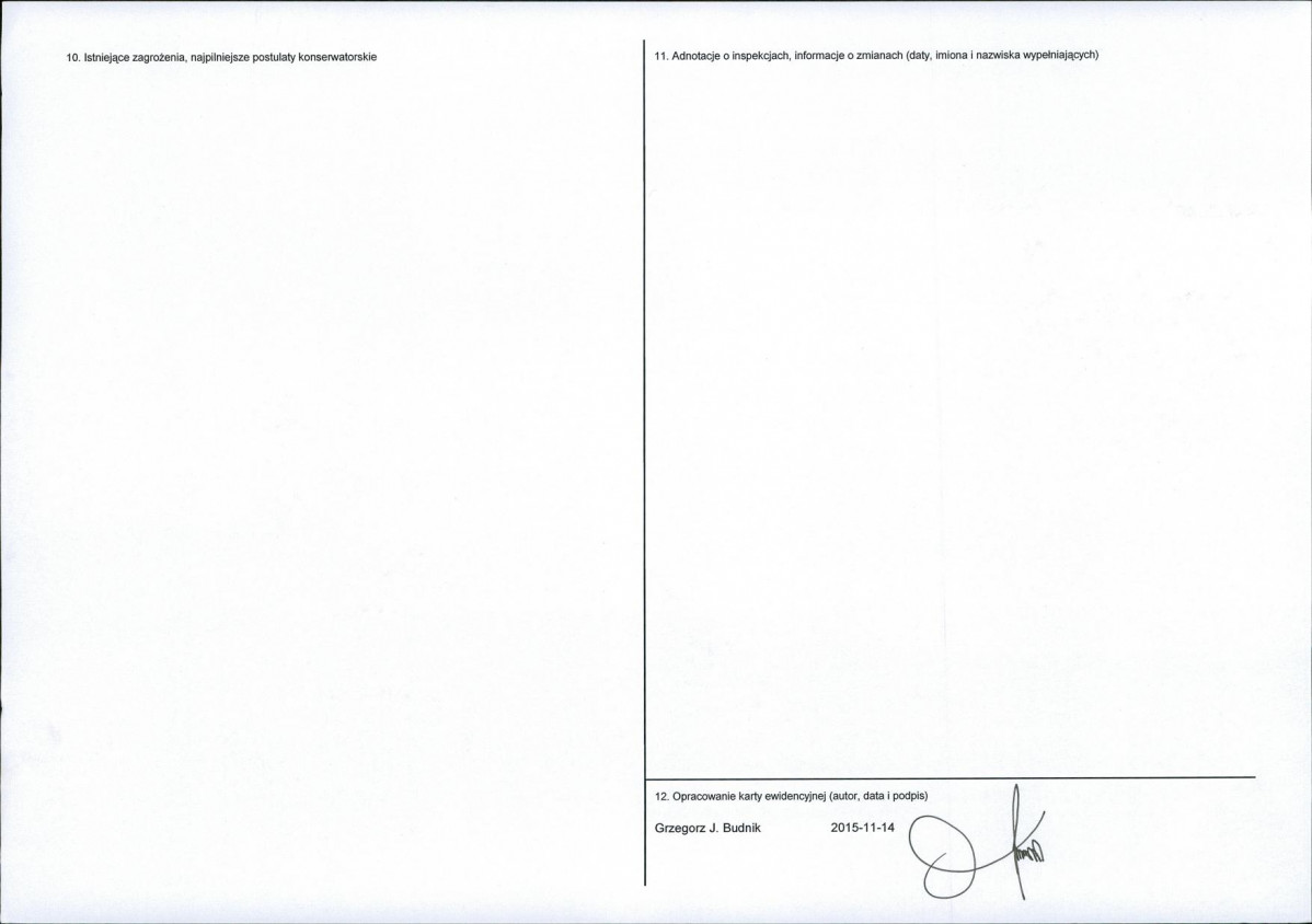 Karta obiektu niewpisanego do rejestru, skan nr 2
