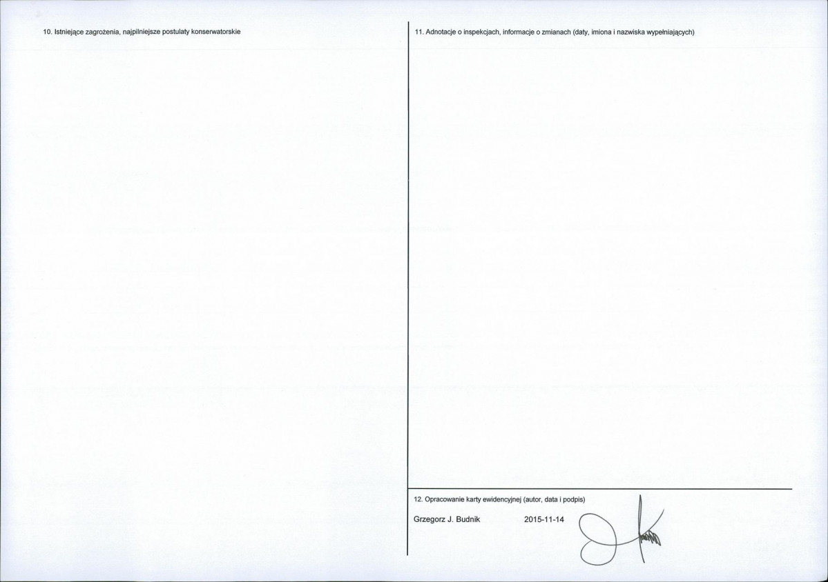 Karta obiektu niewpisanego do rejestru, skan nr 2