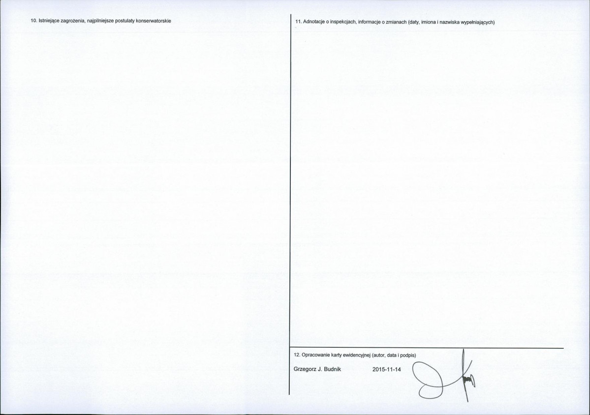 Karta obiektu niewpisanego do rejestru, skan nr 2