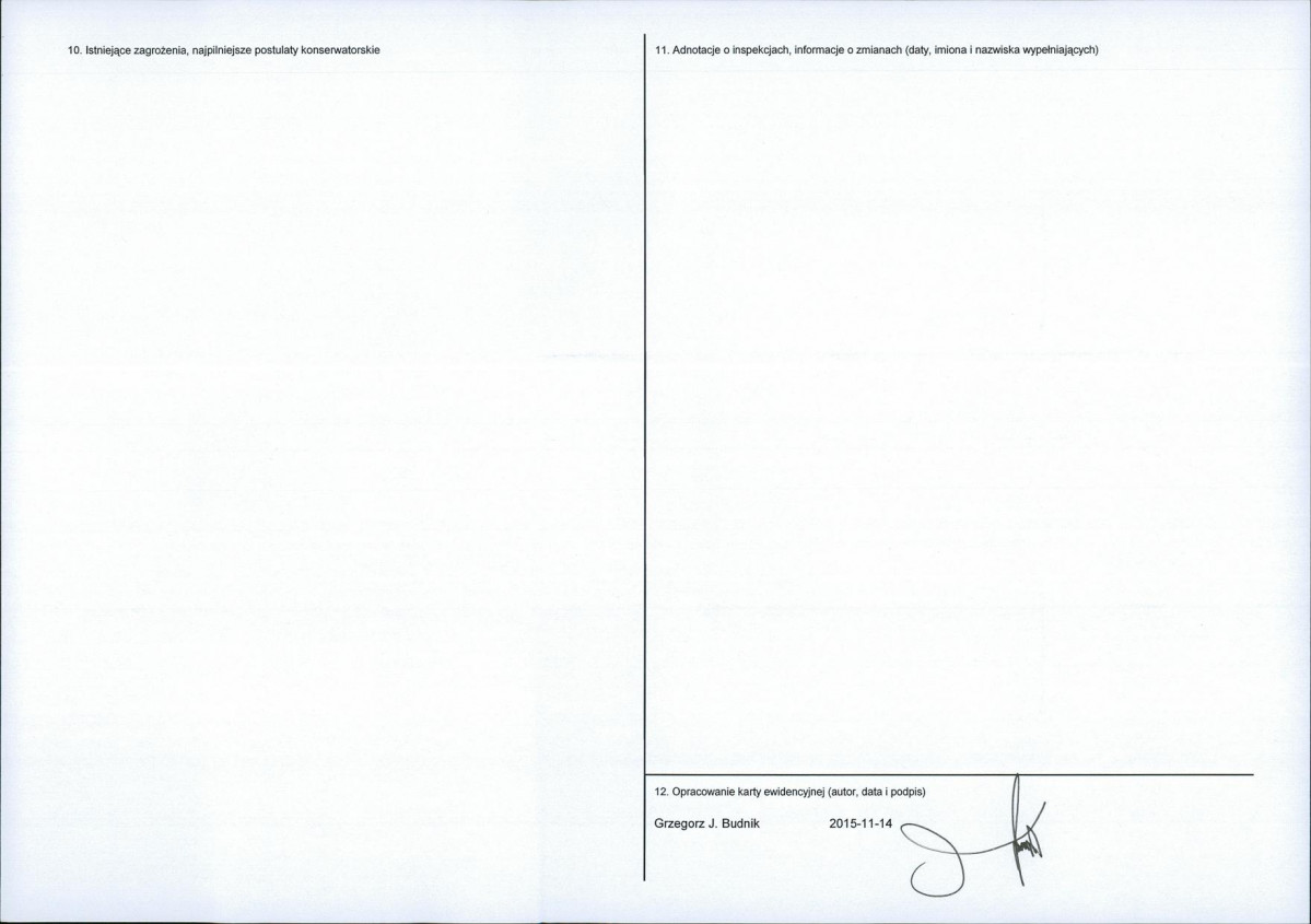Karta obiektu niewpisanego do rejestru, skan nr 2