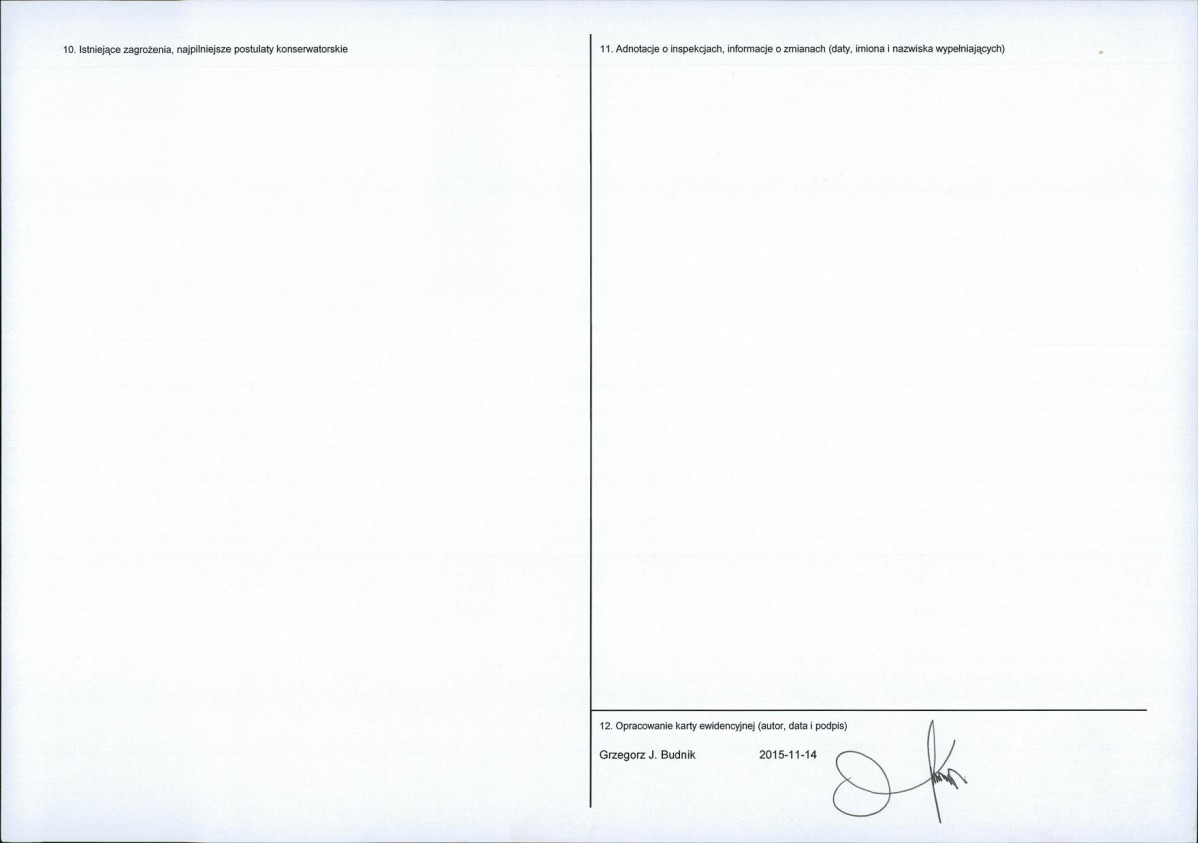 Karta obiektu niewpisanego do rejestru, skan nr 2