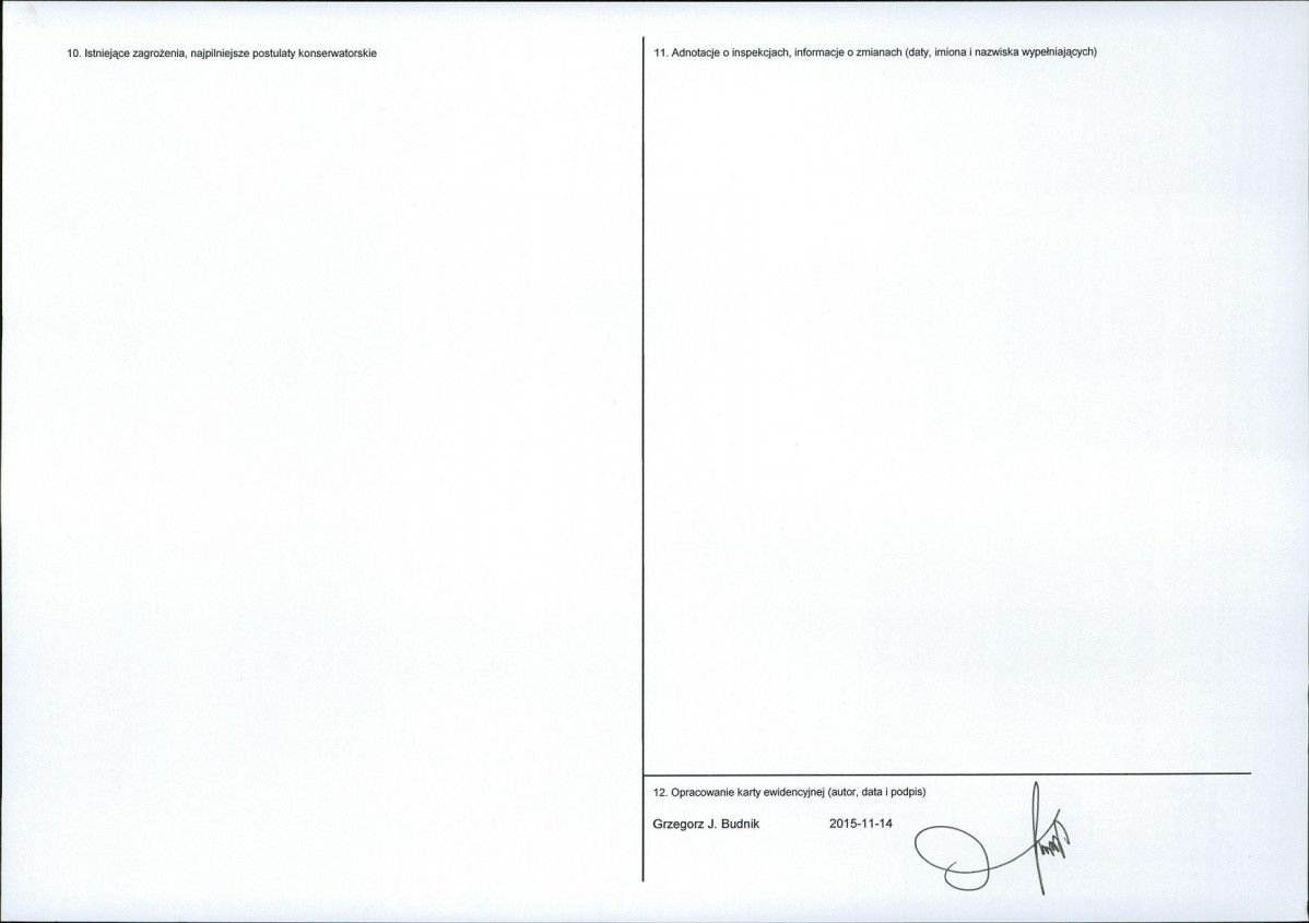Karta obiektu niewpisanego do rejestru, skan nr 2