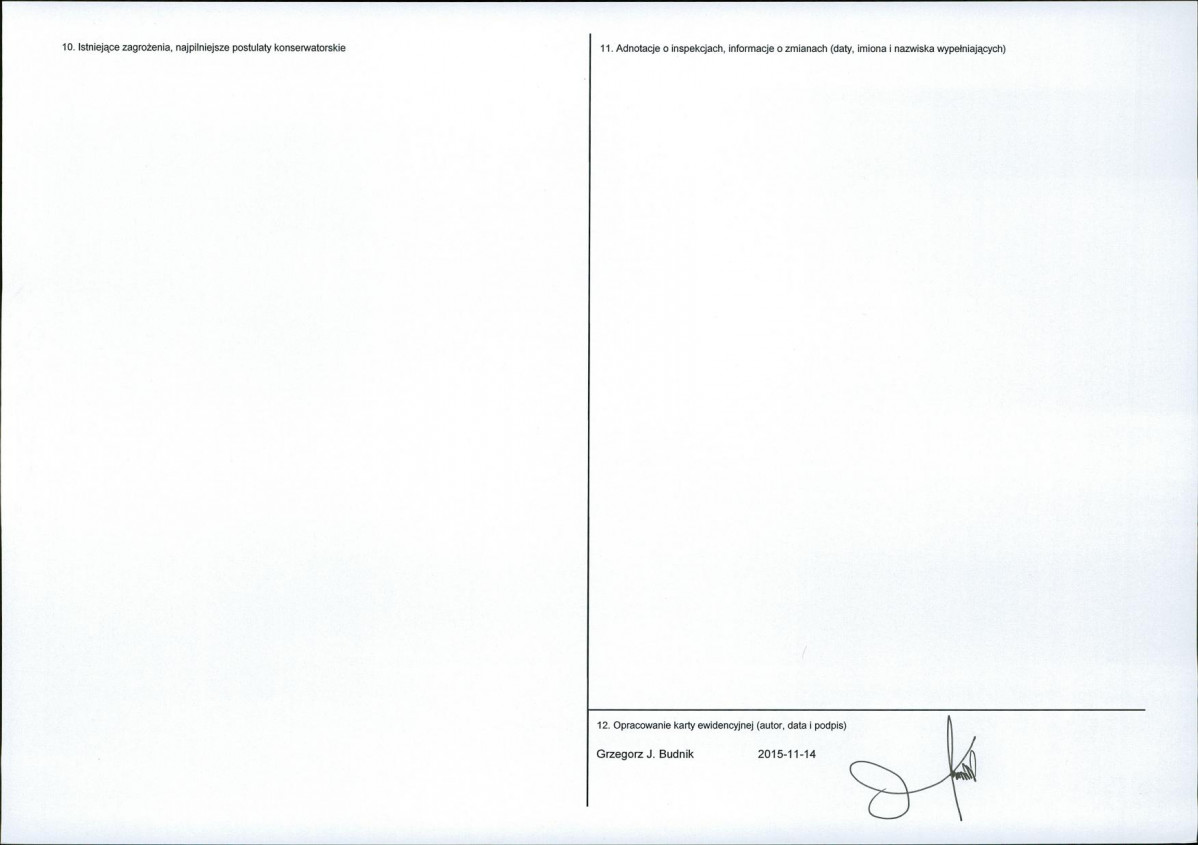 Karta obiektu niewpisanego do rejestru, skan nr 2