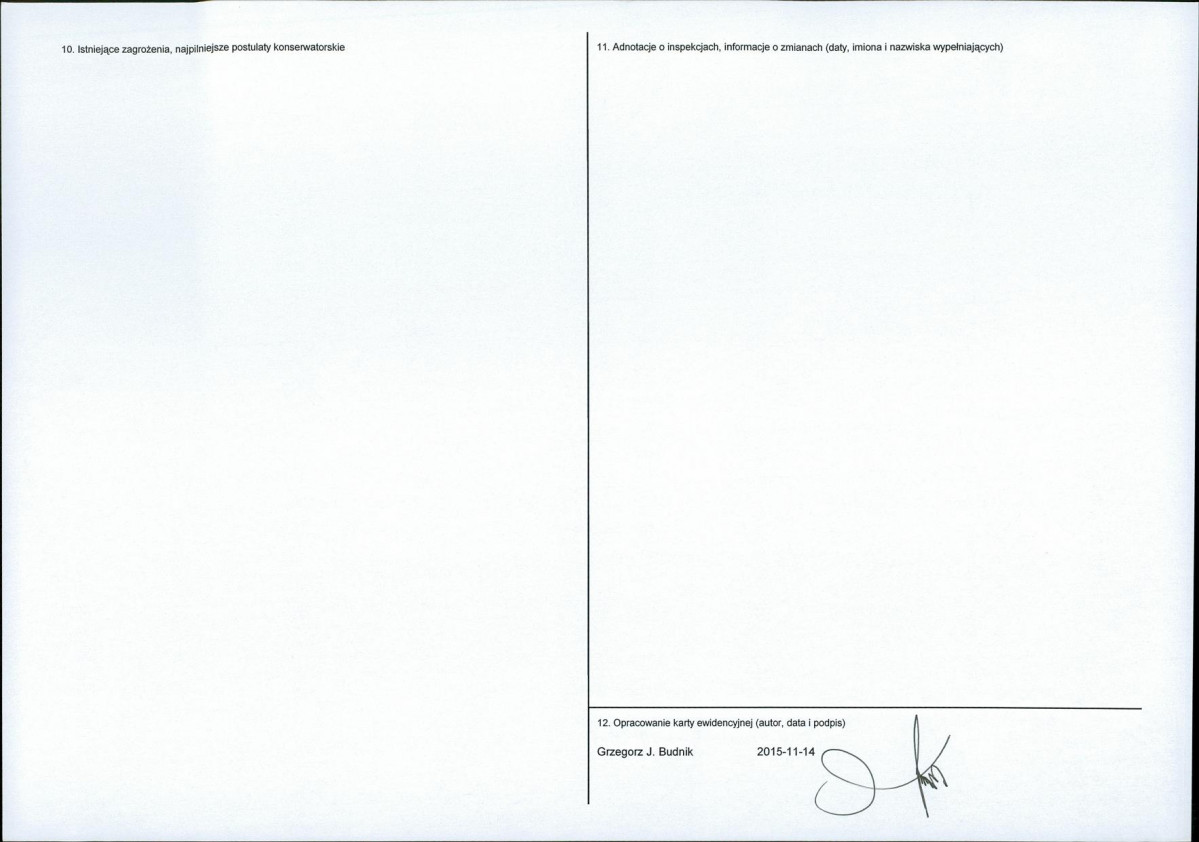 Karta obiektu niewpisanego do rejestru, skan nr 2