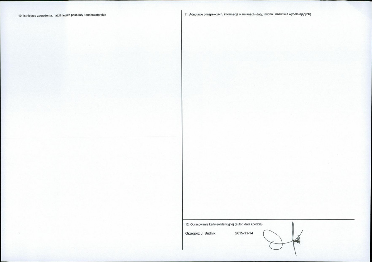 Karta obiektu niewpisanego do rejestru, skan nr 2