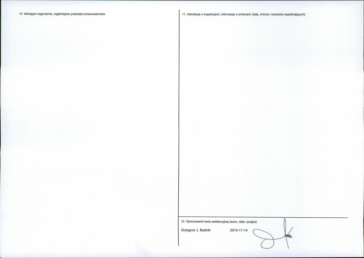 Karta obiektu niewpisanego do rejestru, skan nr 2