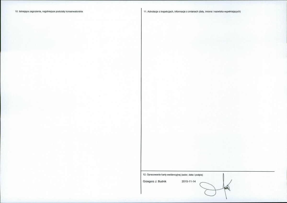Karta obiektu niewpisanego do rejestru, skan nr 2