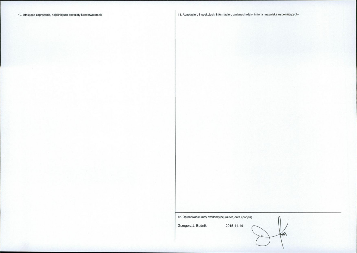 Karta obiektu niewpisanego do rejestru, skan nr 2