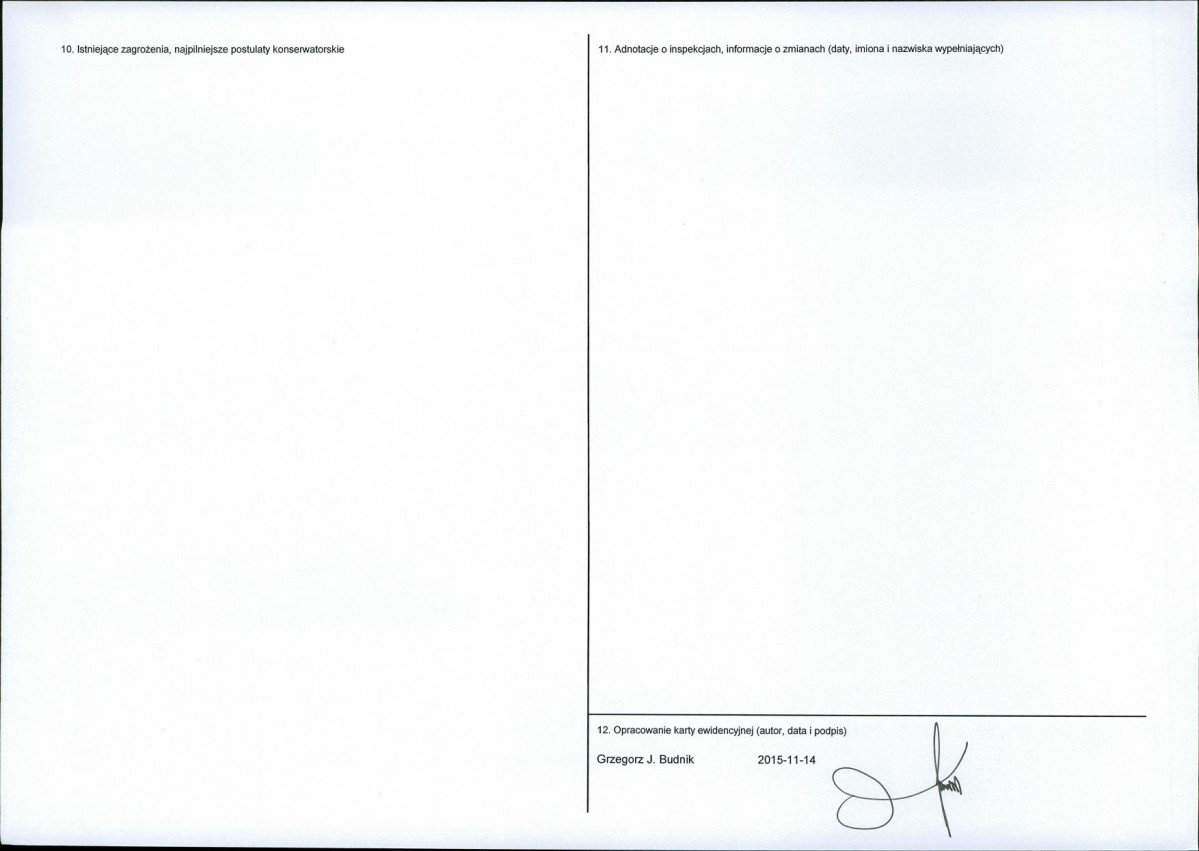 Karta obiektu niewpisanego do rejestru, skan nr 2