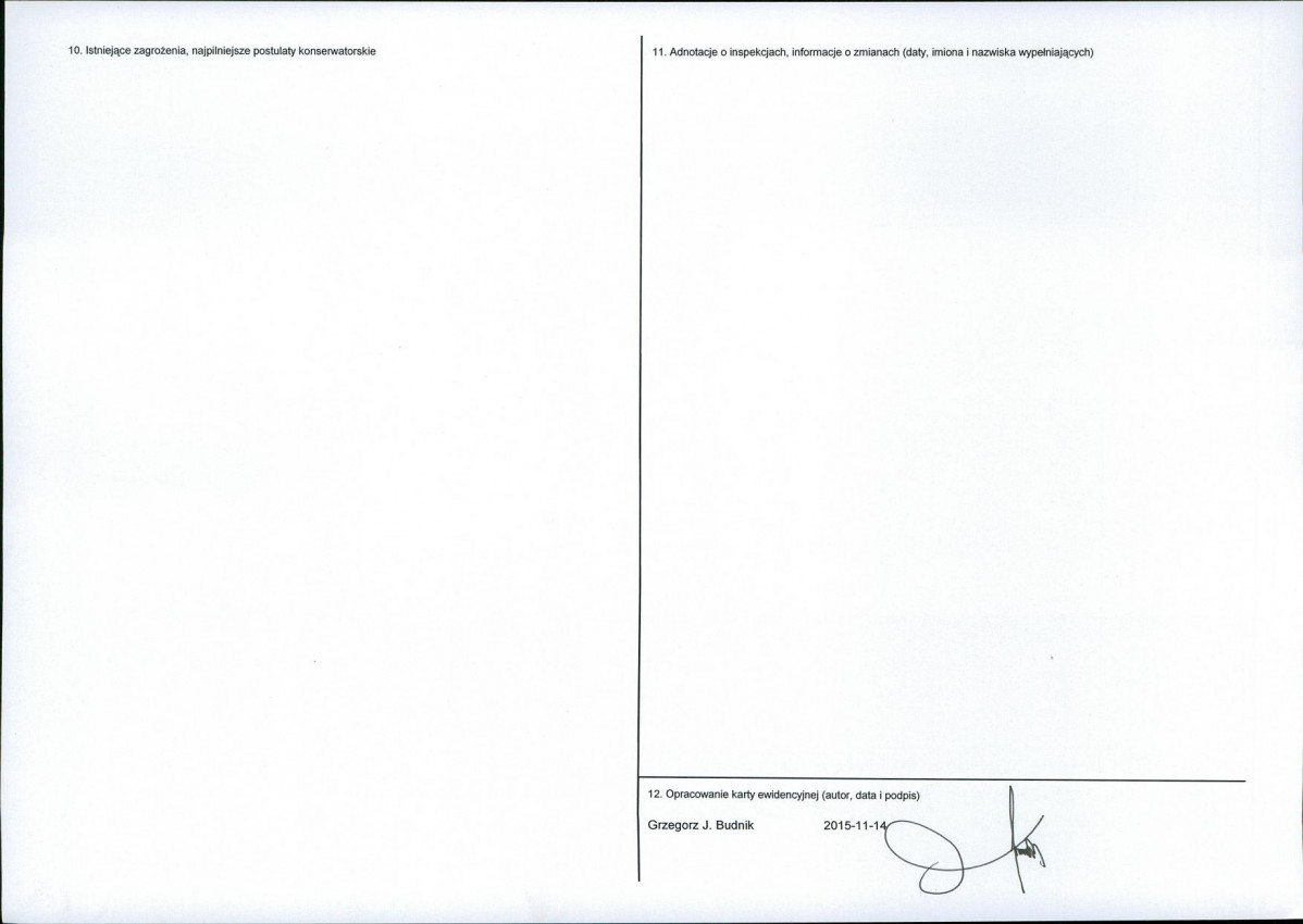 Karta obiektu niewpisanego do rejestru, skan nr 2