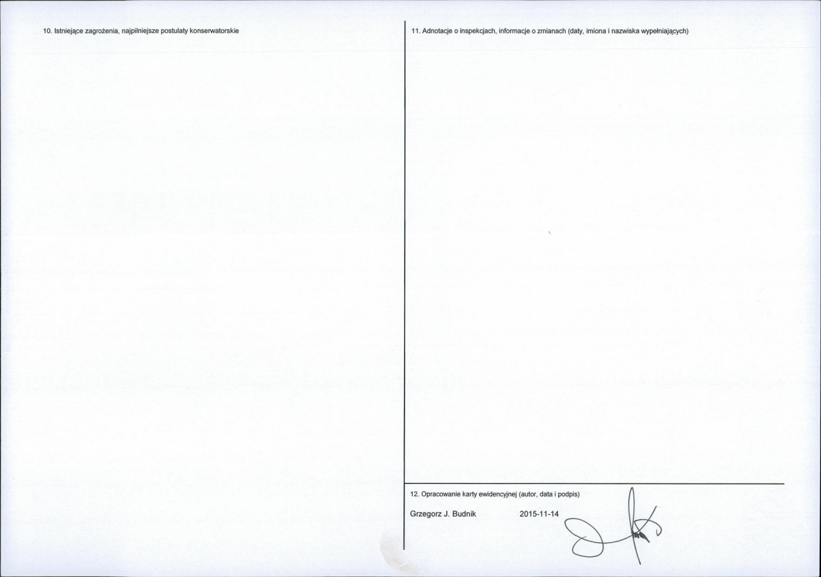 Karta obiektu niewpisanego do rejestru, skan nr 2
