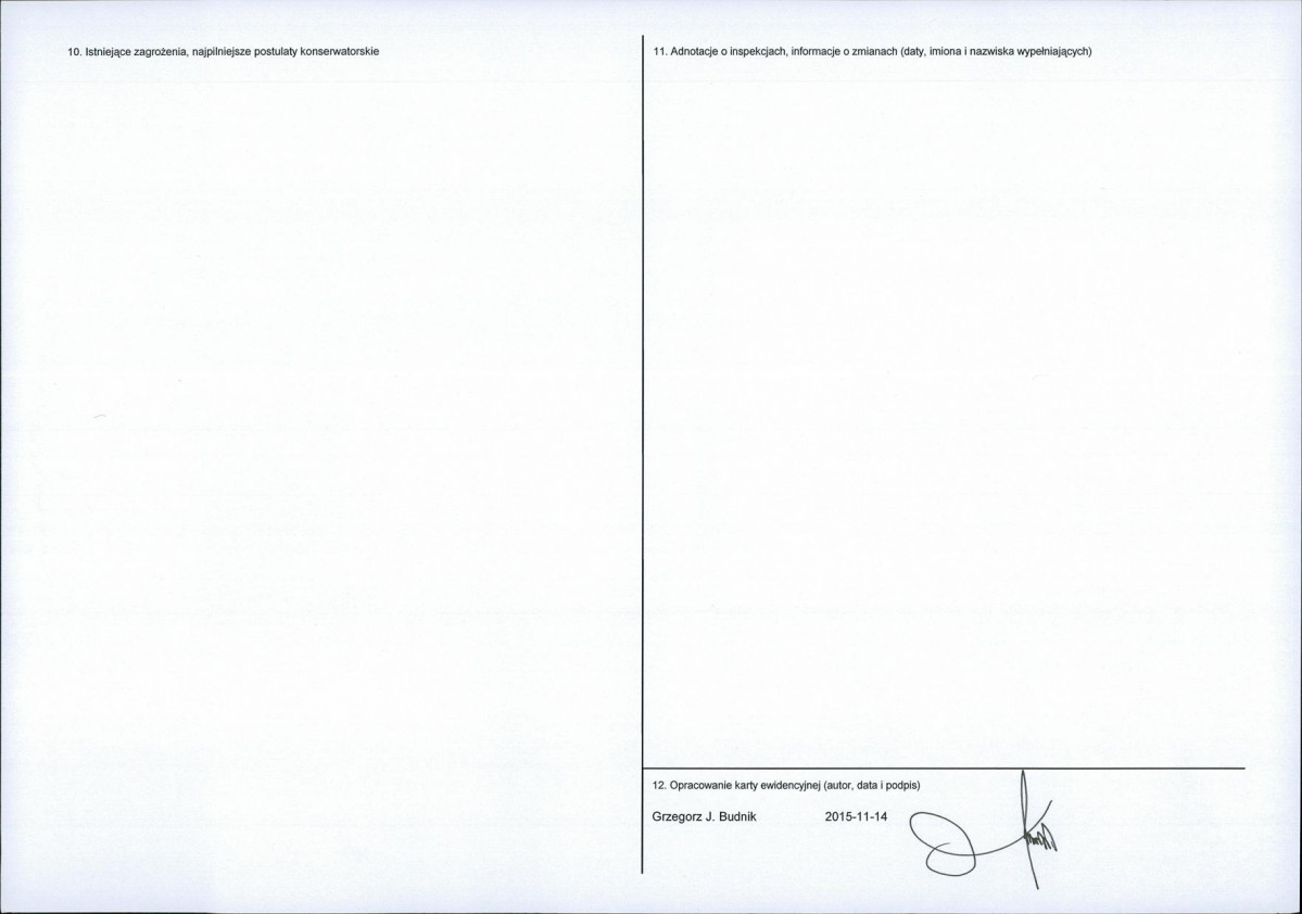 Karta obiektu niewpisanego do rejestru, skan nr 2