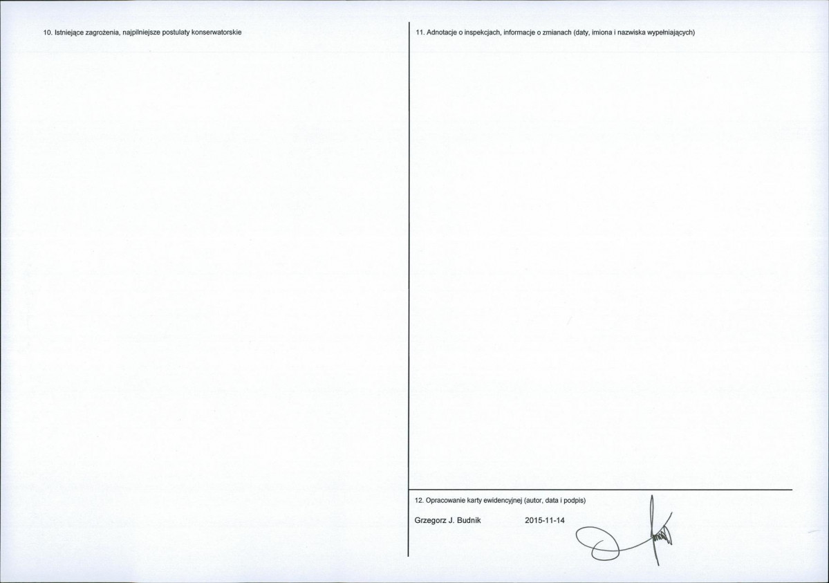 Karta obiektu niewpisanego do rejestru, skan nr 2