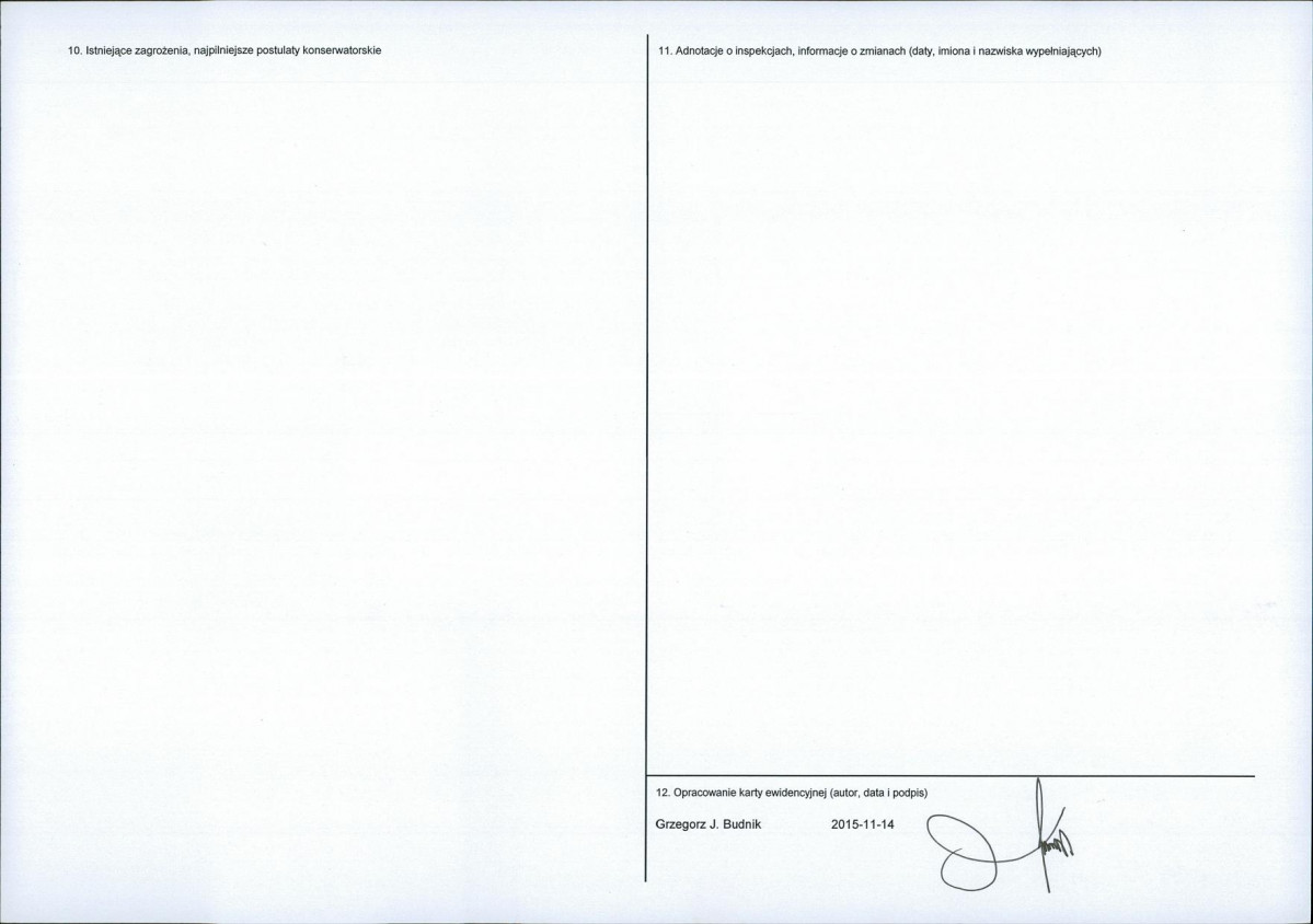 Karta obiektu niewpisanego do rejestru, skan nr 2