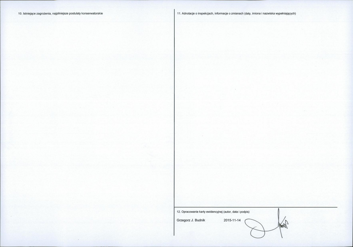 Karta obiektu niewpisanego do rejestru, skan nr 2