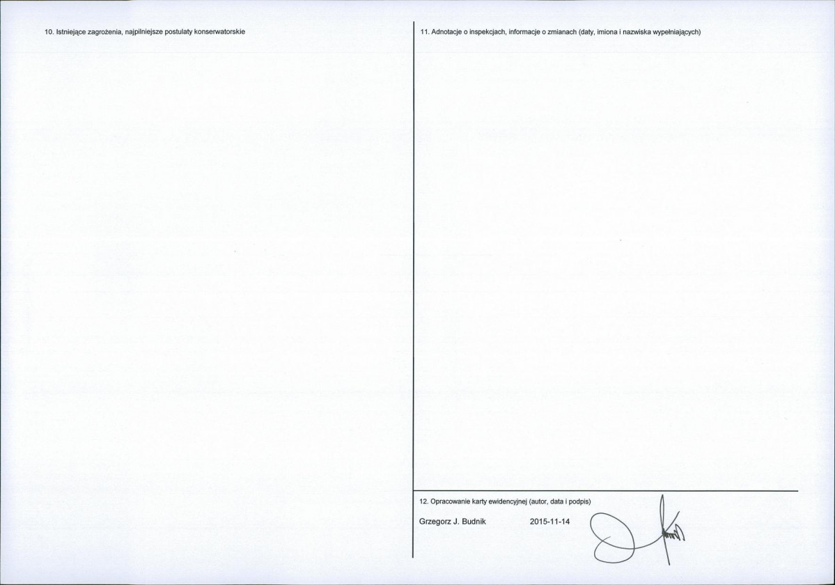 Karta obiektu niewpisanego do rejestru, skan nr 2