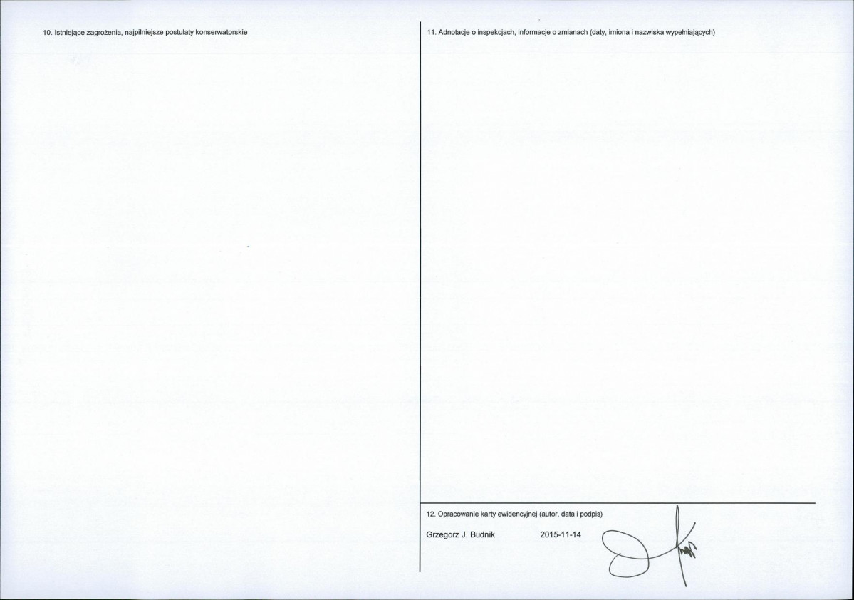 Karta obiektu niewpisanego do rejestru, skan nr 2