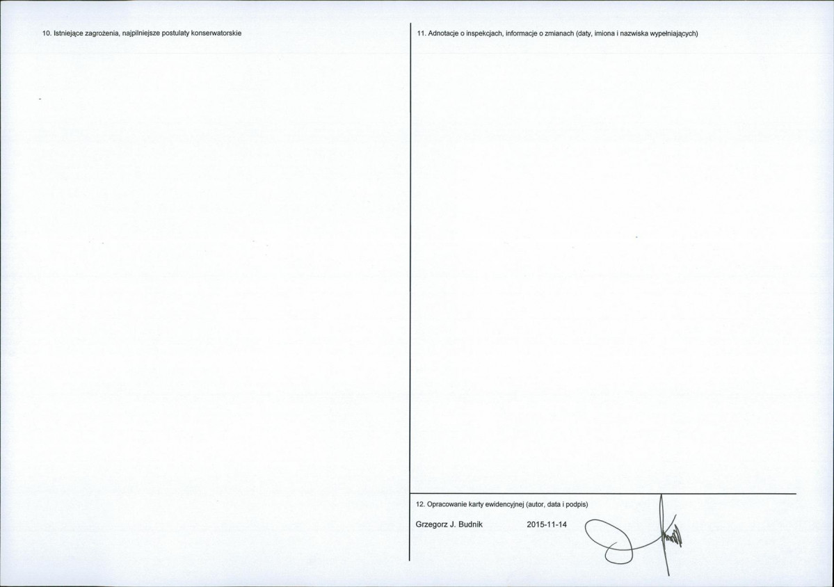 Karta obiektu niewpisanego do rejestru, skan nr 2