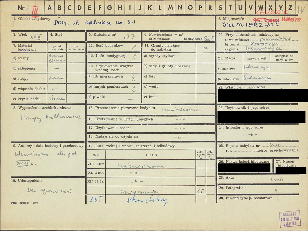 KZ - Karta zielona, skan nr 1