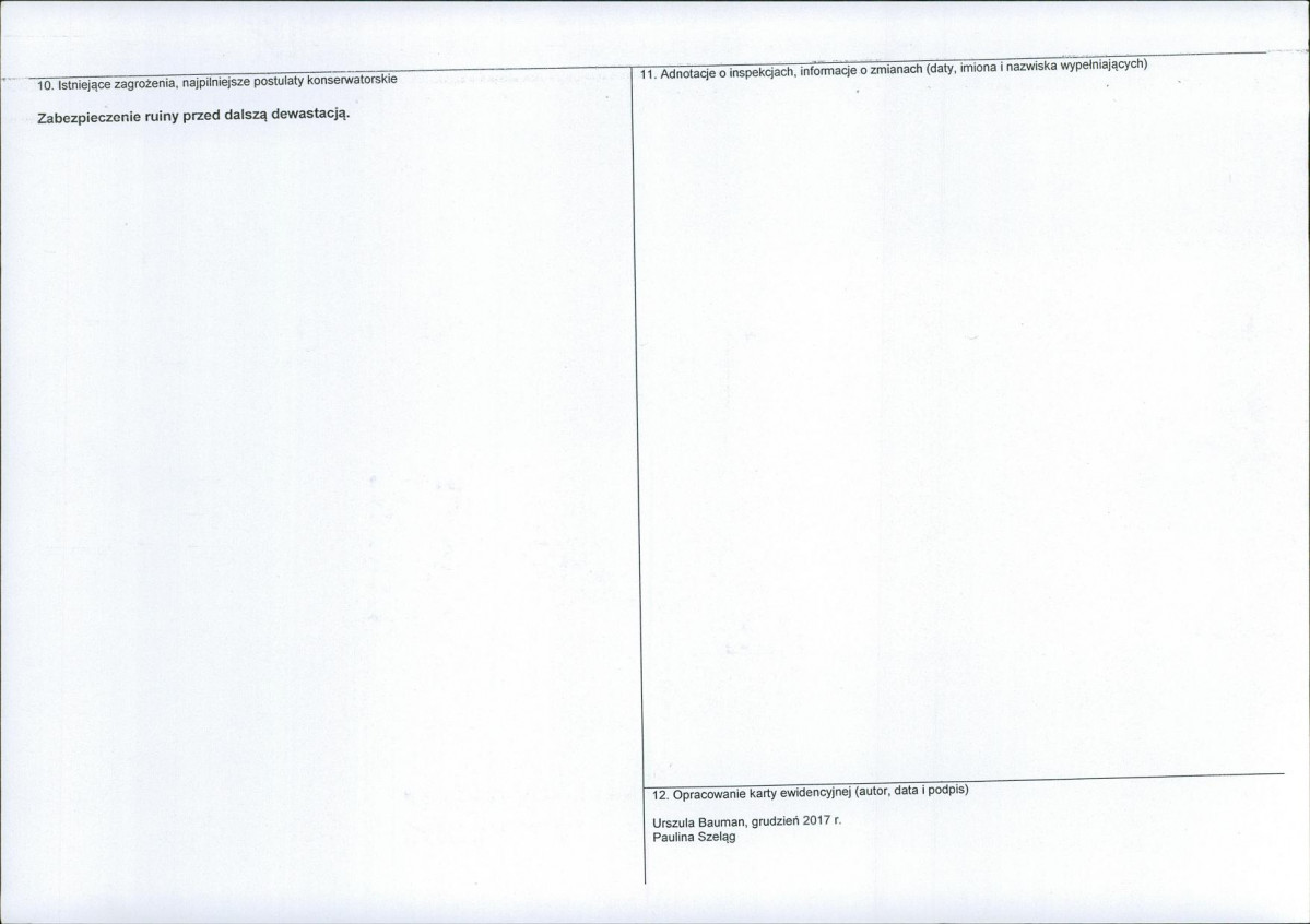 KEZN - Karta obiektu niewpisanego do rejestru, skan nr 2
