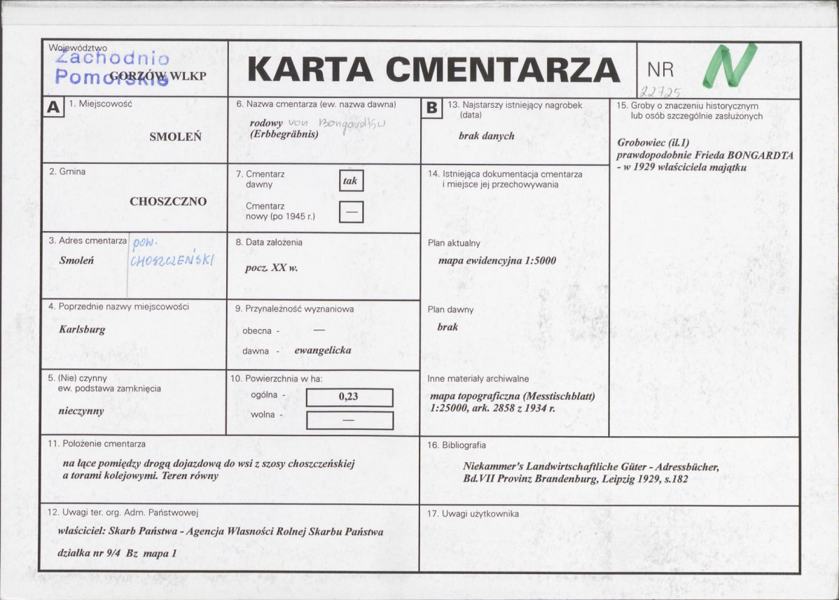 Karta cmentarza, skan nr 1