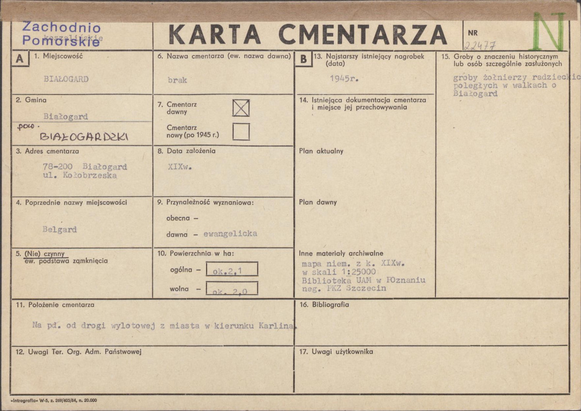 Karta cmentarza, skan nr 1