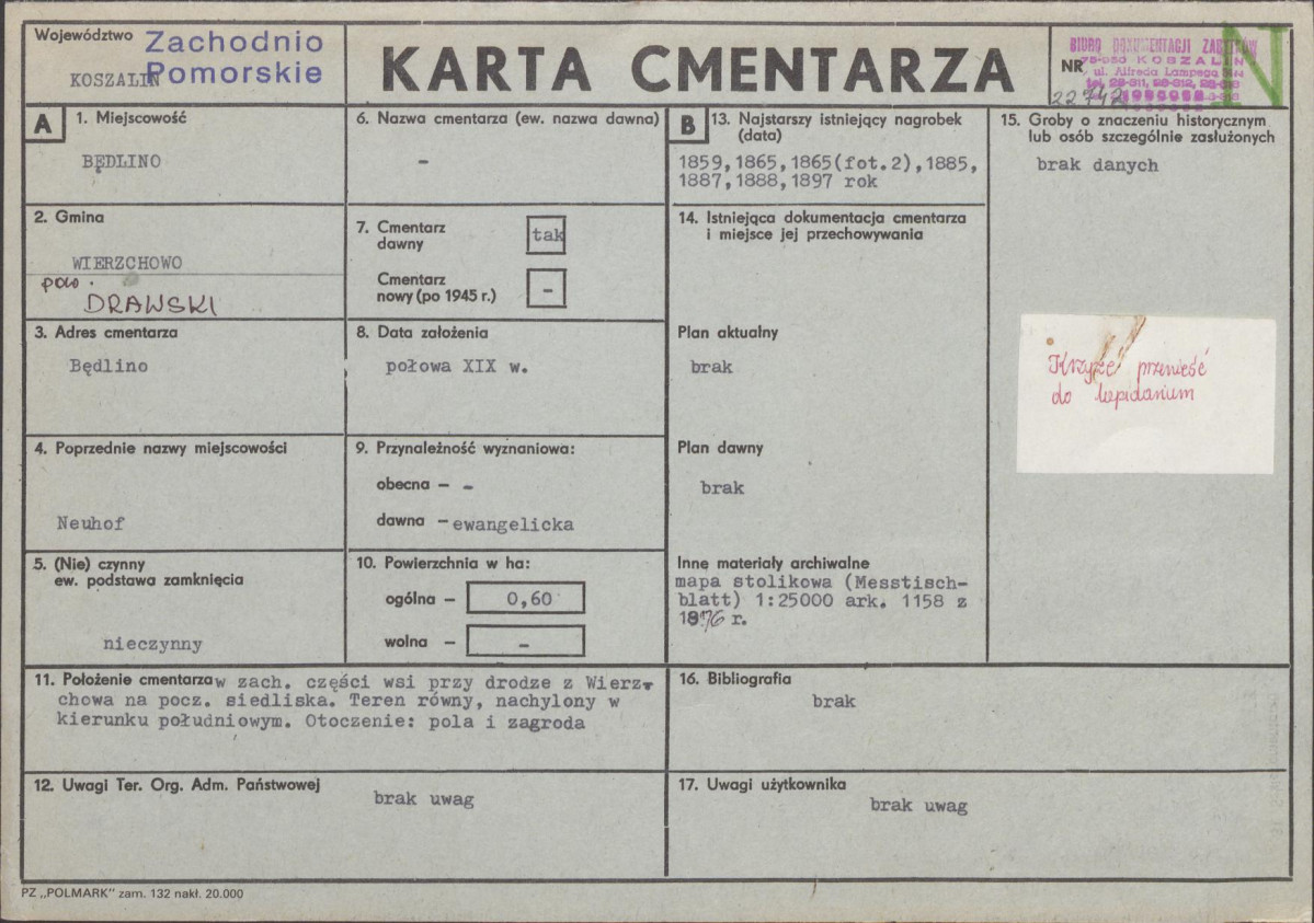 Karta cmentarza, skan nr 1