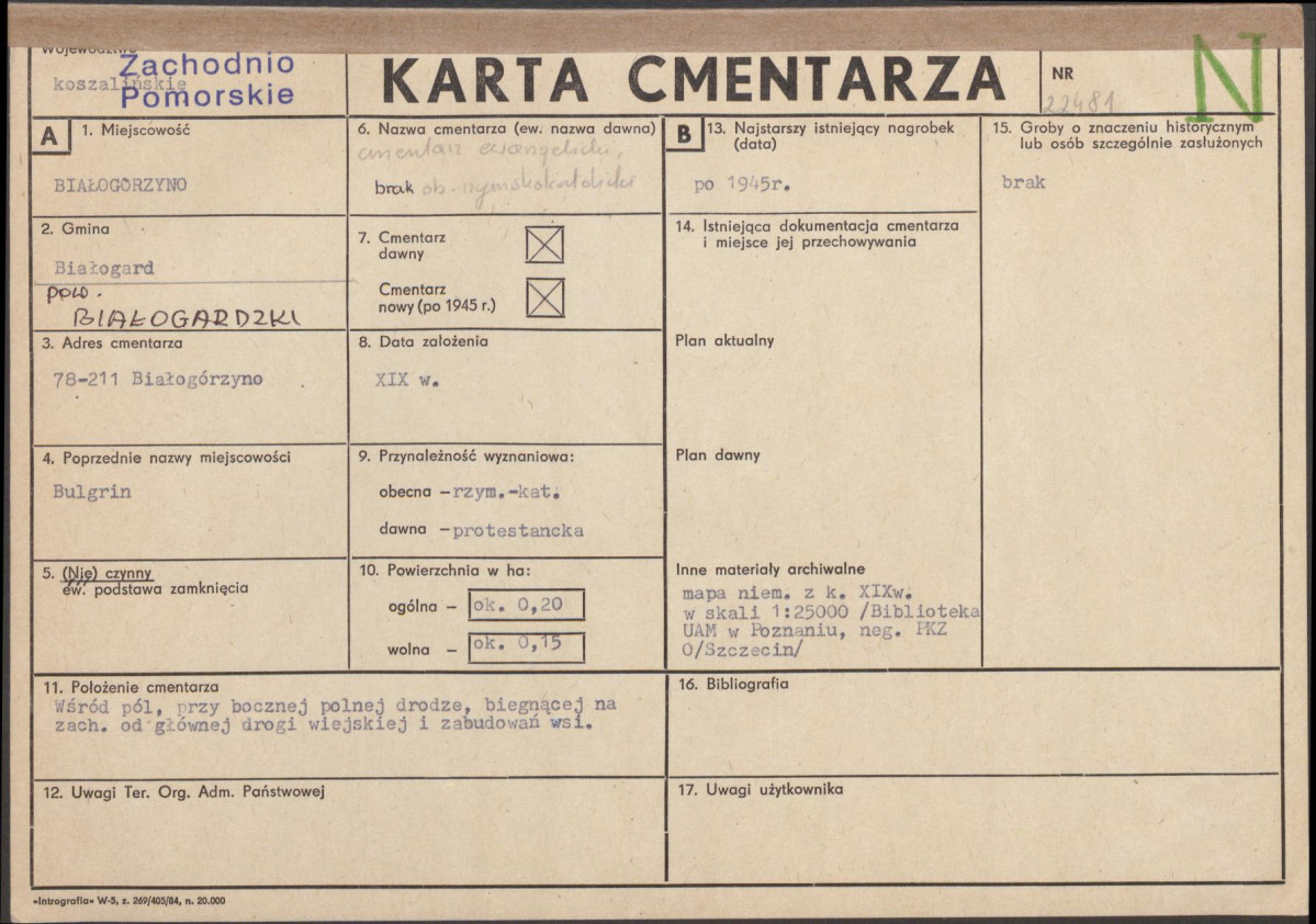 Karta cmentarza, skan nr 1