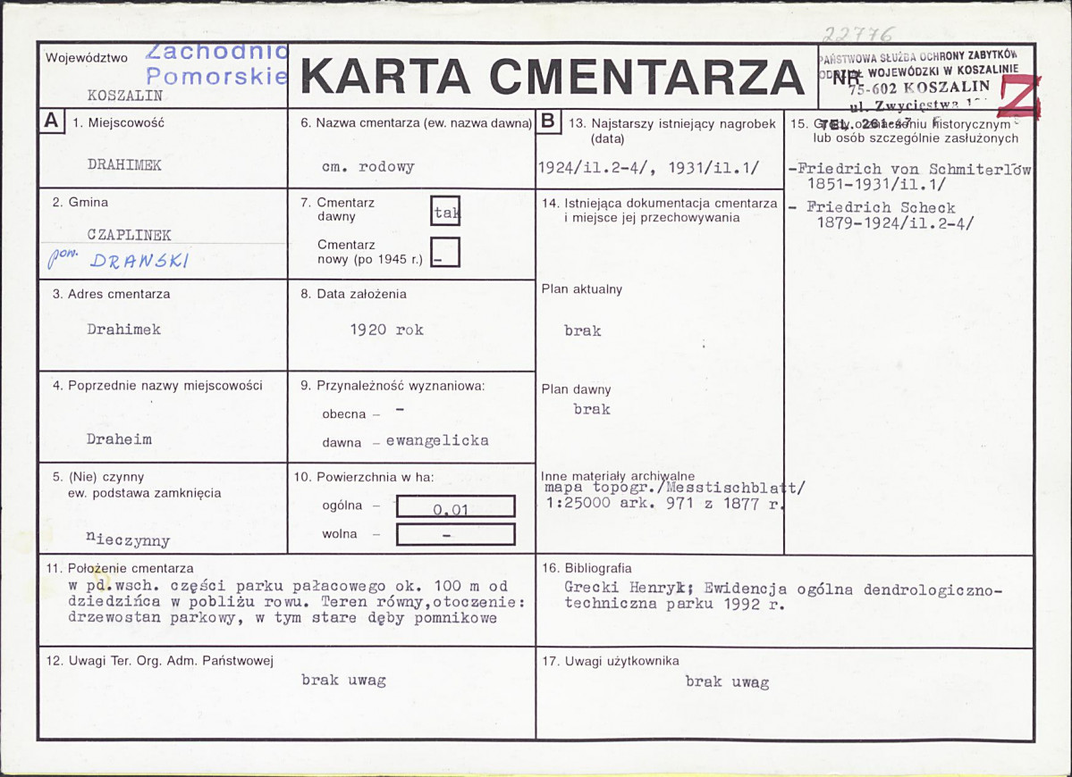 Karta cmentarza, skan nr 1