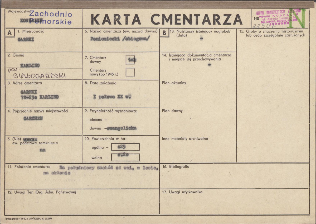 Karta cmentarza, skan nr 1