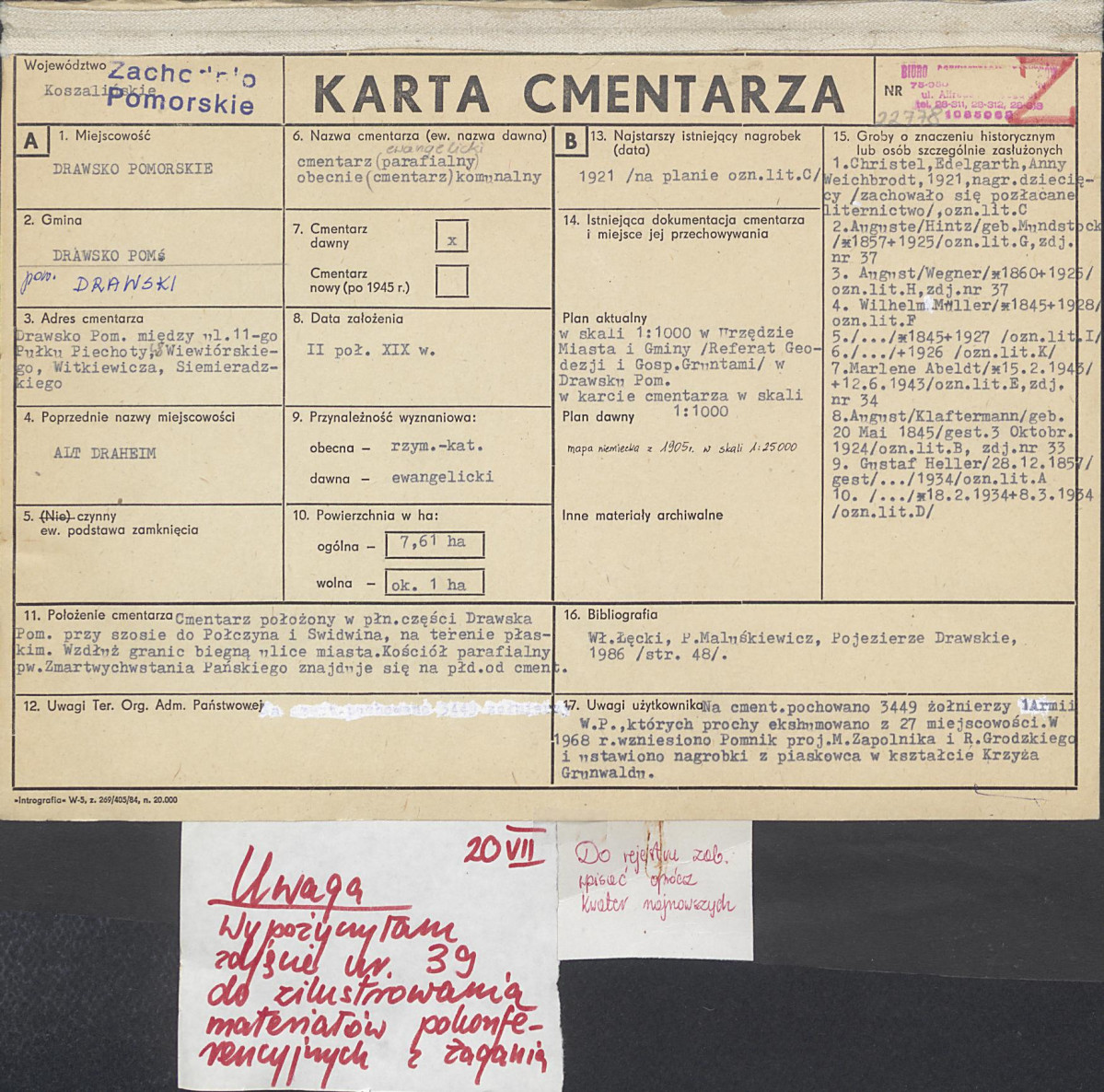 Karta cmentarza, skan nr 1