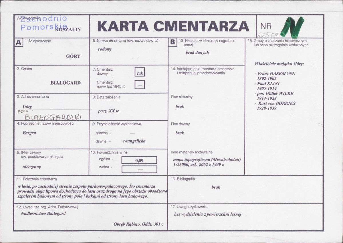 Karta cmentarza, skan nr 1