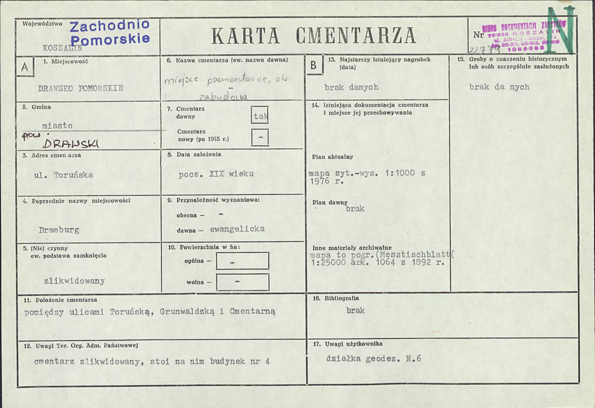 Karta cmentarza, skan nr 1