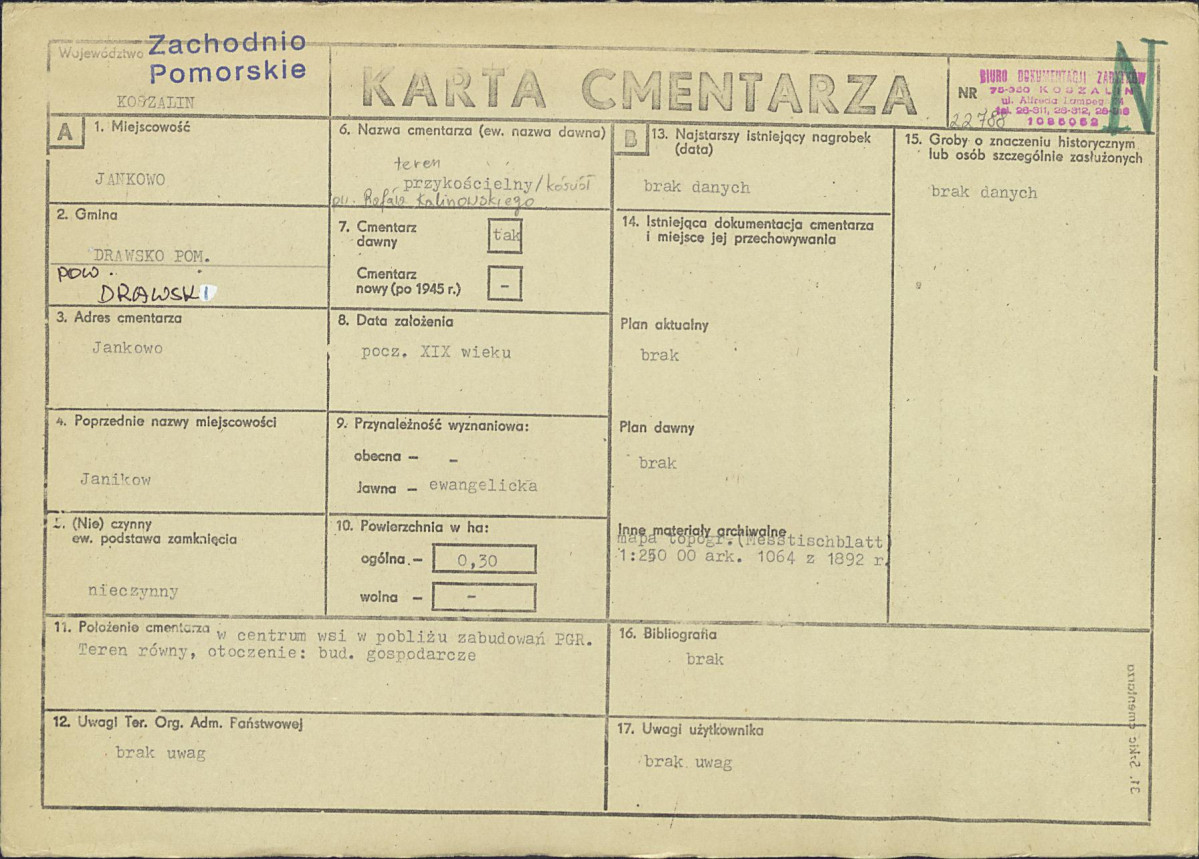 Karta cmentarza, skan nr 1
