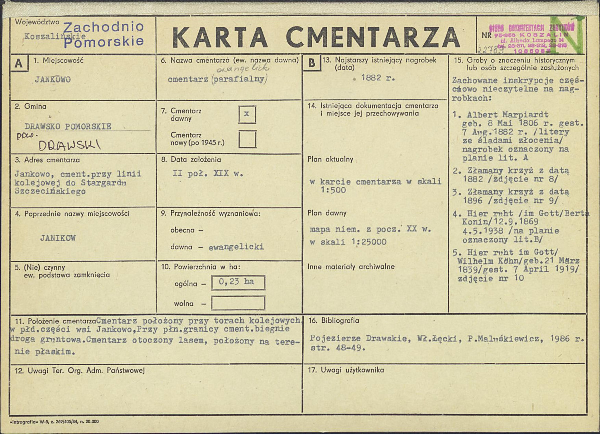 Karta cmentarza, skan nr 1
