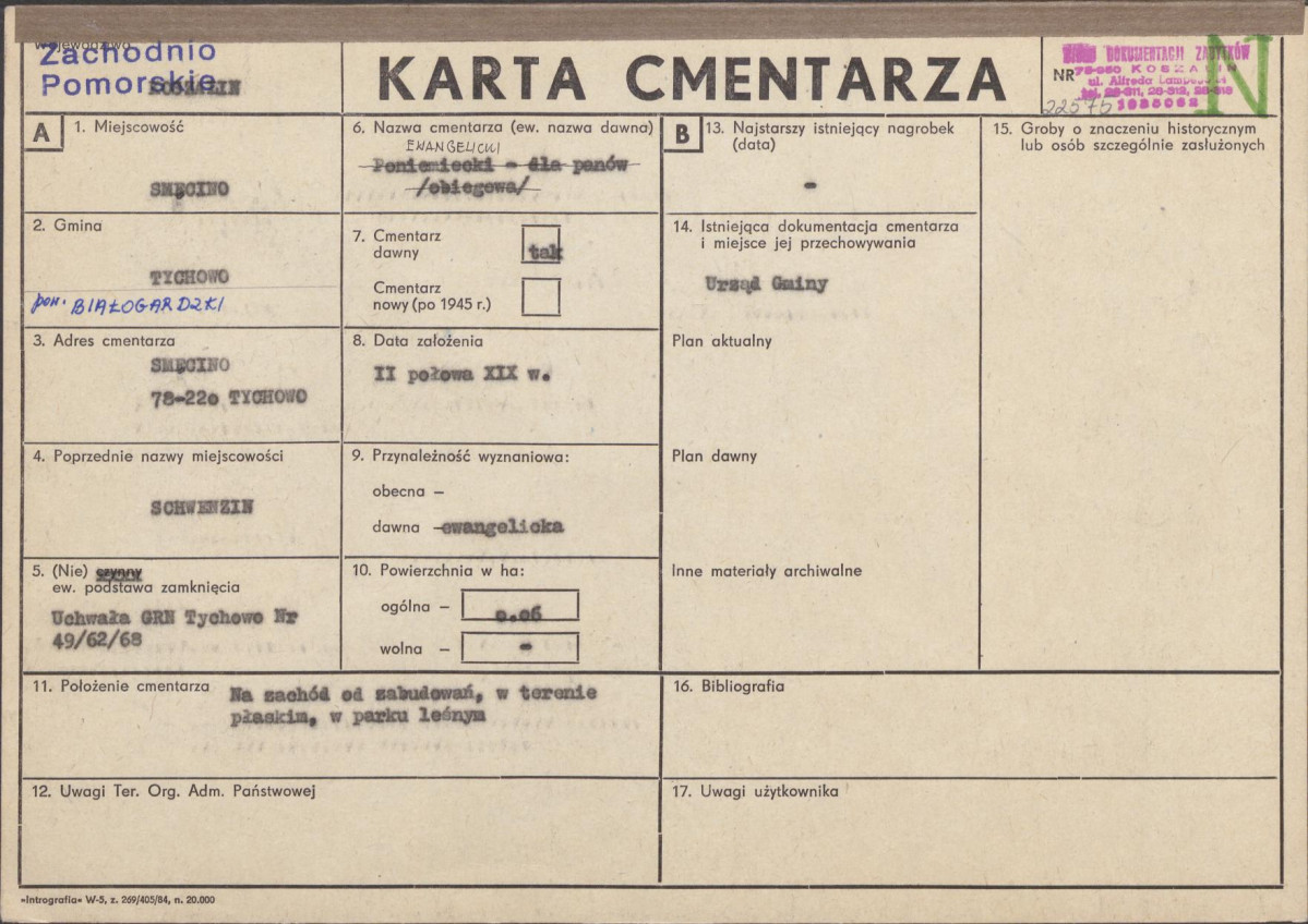 Karta cmentarza, skan nr 1