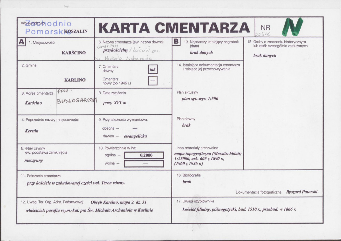 Karta cmentarza, skan nr 1