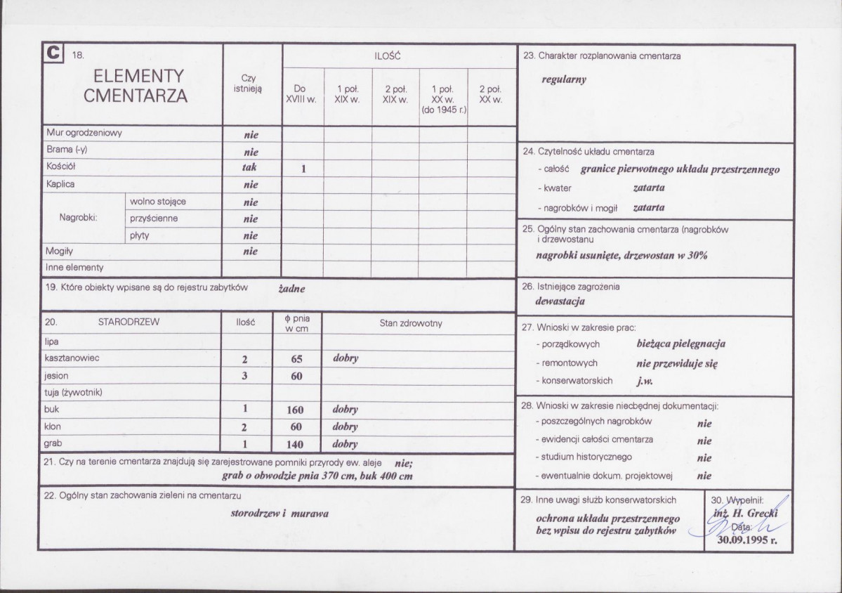 Karta cmentarza, skan nr 2