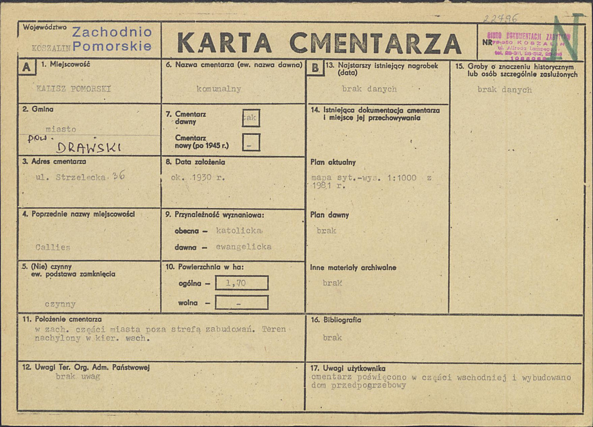 Karta cmentarza, skan nr 1