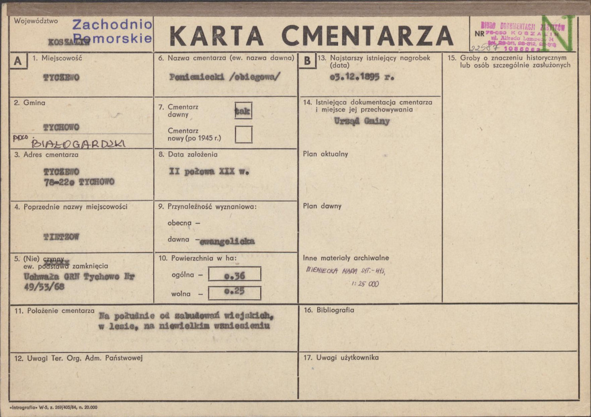 Karta cmentarza, skan nr 1