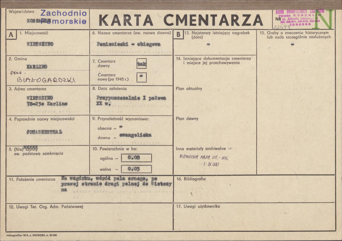 Karta cmentarza, skan nr 1