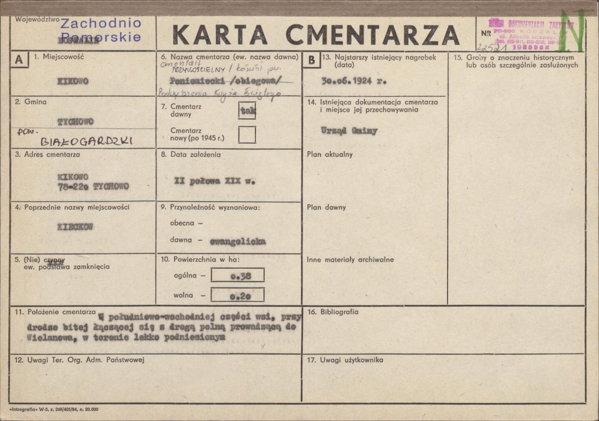 Karta cmentarza, skan nr 1