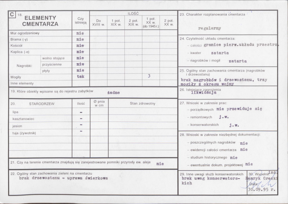 Karta cmentarza, skan nr 2