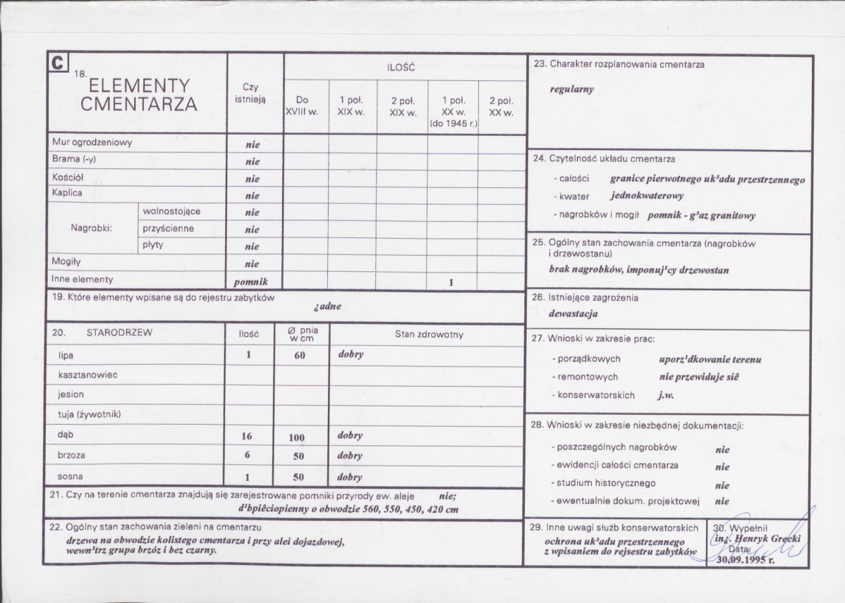 Karta cmentarza, skan nr 2