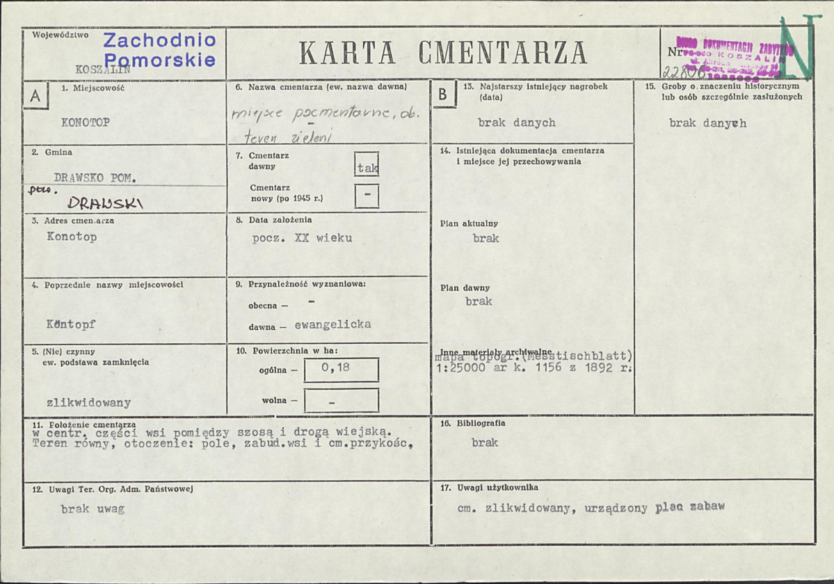 Karta cmentarza, skan nr 1